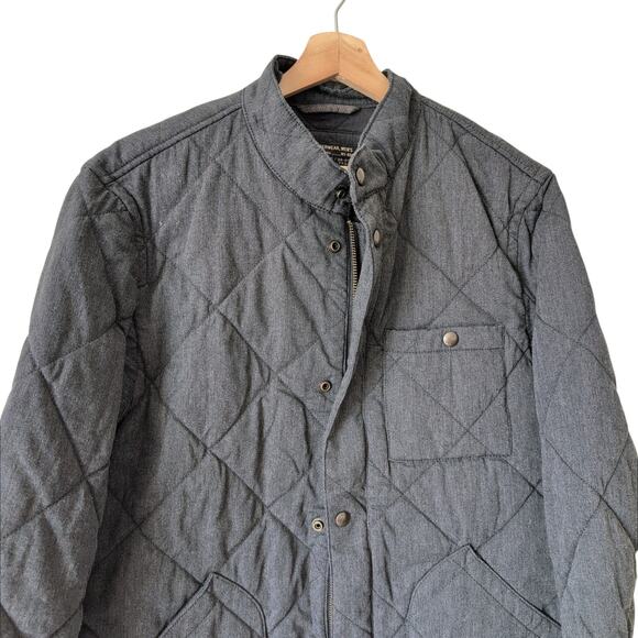 J,Crew Sussex Quilted Jacket Gray Primaloft Utility Field Coat Barn Medium RARE - Picture 4 of 9